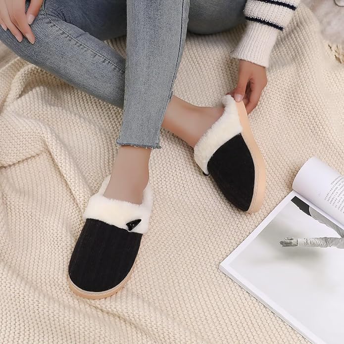 Cozy Faux Fur Slip-On Slippers